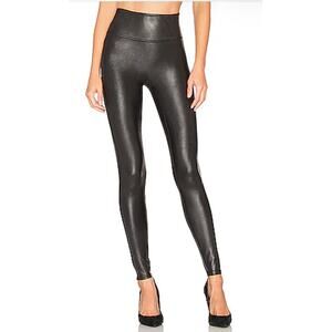 SPANX Faux Leather Leggings -Womenz Sz XL - Power Waistband Compression